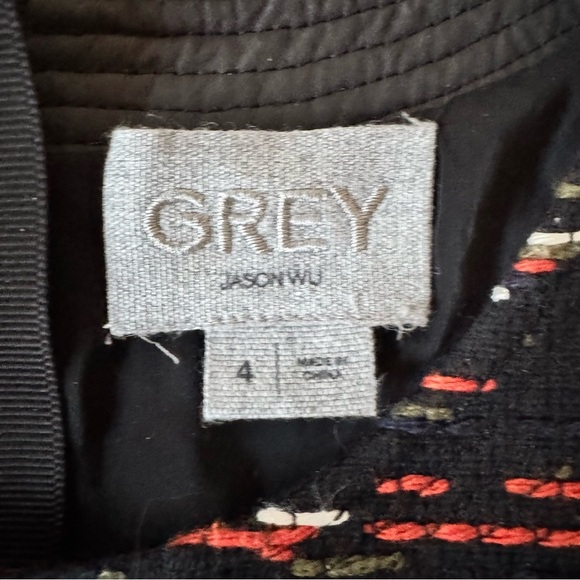 Grey by Jason Wu Size 4 Tweed Sleeveless Sheath Dress Dark Multi Abstract - Picture 6 of 10